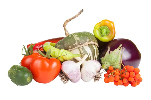 Set of fresh vegetables isolated on white background — Stock Photo, Image