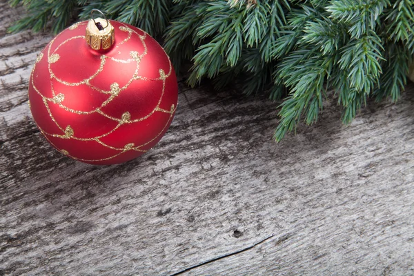 Decorazione di Natale su sfondo di legno — Foto Stock