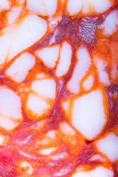 Sfondo di salsiccia chorizo. texture — Foto Stock