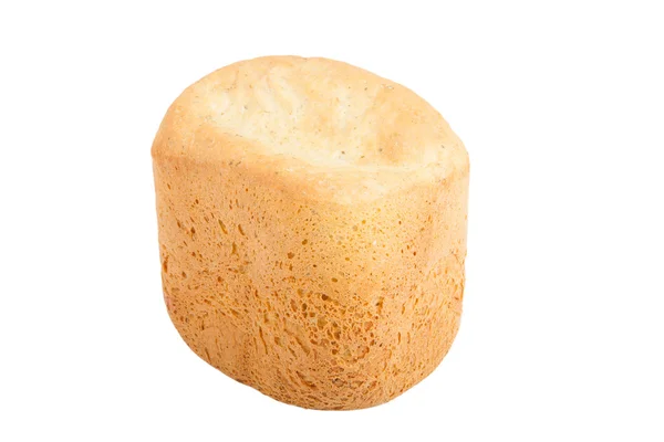 Pão branco de pão caseiro isolado sobre fundo branco — Fotografia de Stock