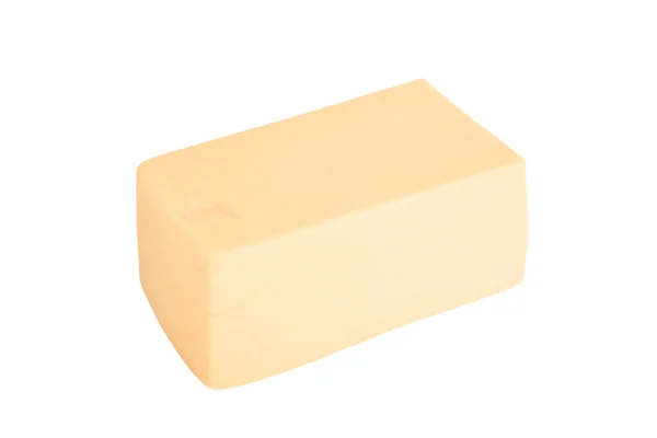 Κεφάλι τυρί απομονωθεί σε λευκό φόντο. — Φωτογραφία Αρχείου
