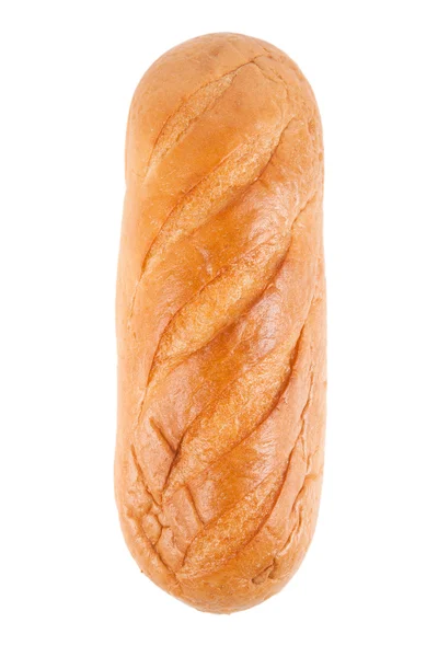 Vekni kenyér "huzagolt" elszigetelt fehér background — Stock Fotó