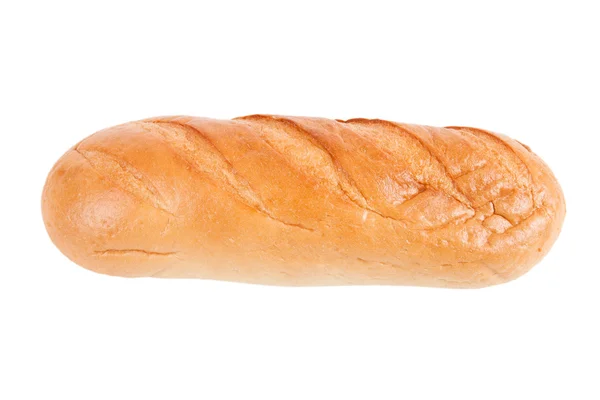 Laib Brot "geflüchtet" isoliert auf weißem Hintergrund — Stockfoto