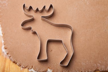 Gingerbread ahşap üzerine form elk