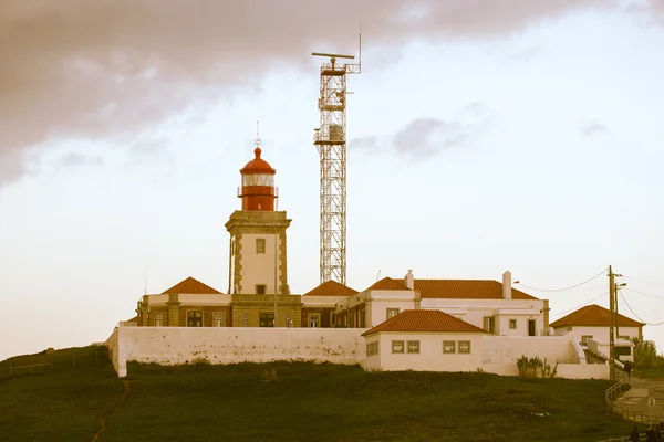 Faro del cabo de Roca en Portugal, el punto más occidental de Europa (Ca — Foto de Stock