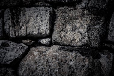 Doğal Taşlar duvarında katlanır. Arka plan.