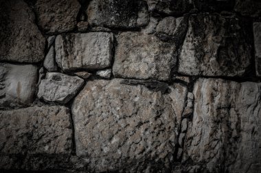 Doğal Taşlar duvarında katlanır. Arka plan.
