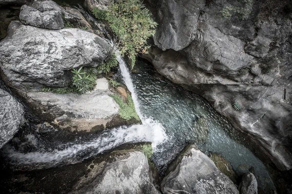 Sapadere-Schlucht und Wasserfall. alanya, Türkei. getönt — Stockfoto