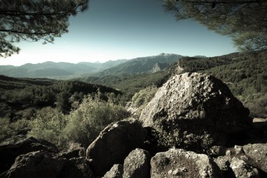 Dağ Manzaralı köy Teras
