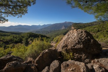 Dağ Manzaralı köy Teras