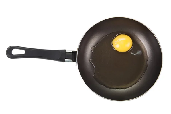 Varken rostat ägg i en stekning pan.with utrymme för text — Stockfoto