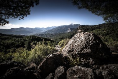 Dağ Manzaralı köy Teras