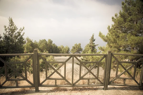 Decorative fence with rise in Alanya Castle — Stock Photo, Image