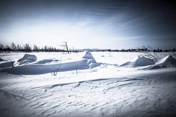 Paysage hivernal au lac Baïkal. tonique — Photo