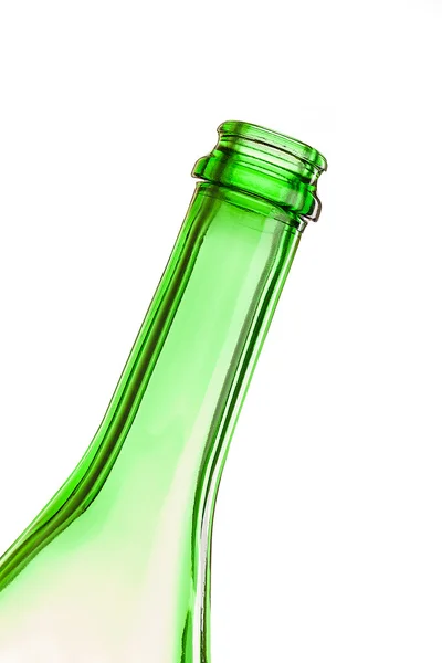 Halsen på en tom flaska i vinkel — Stockfoto