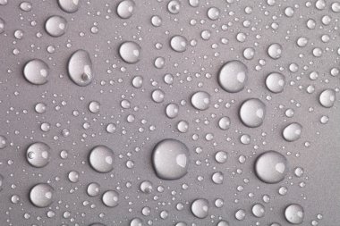 Renkli arka plan üzerinde su damlaları