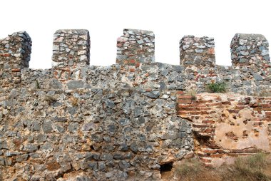 Eski şehir Alanya, Türkiye'nin kale kalıntıları duvara