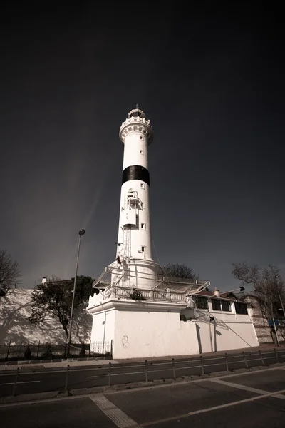 Lighthouse on the seafront in Istanbul. Toned — Stock Photo, Image