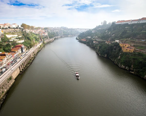 View of the River Douro and waterfronts in the city of Porto. Su Royalty Free Stock Images