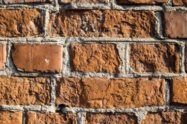 Kırmızı tuğla duvar. Arka plan
