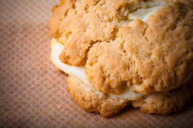 Süzme peynir - kagit üzerinde sochnik ile tanımlama. Tonda