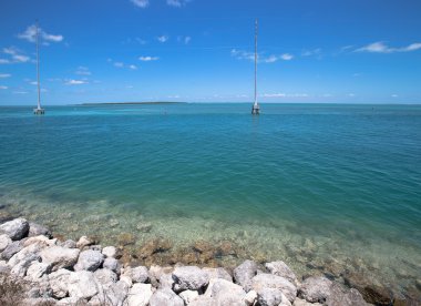 Key West için karayoluyla deniz manzarası
