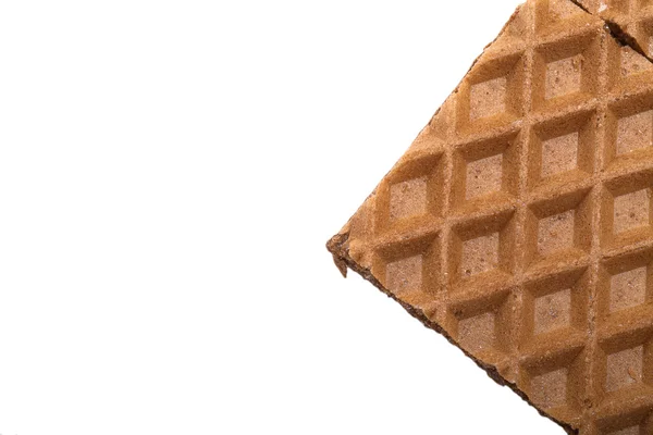 Schokoladenwaffeln isoliert auf weißem Hintergrund. Raum für Text — Stockfoto