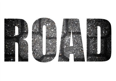 Doğal taştan kaldırım karosu Word yol. Arka plan.