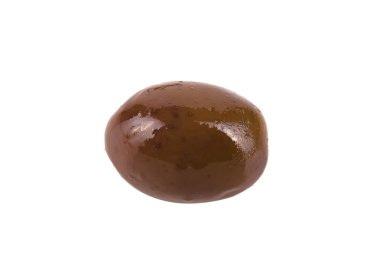 Bir konserve zeytin beyaz arka plan üzerinde izole