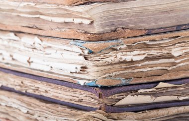 Eski kitap yığını. Arka plan