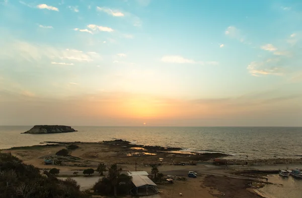 Zonsondergang op de Middellandse Zee — Stockfoto