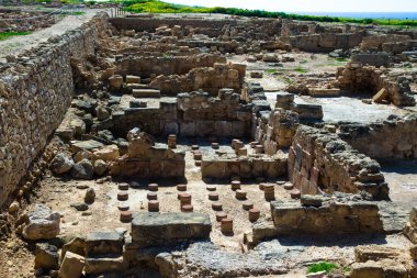 Antik kalıntıların arkeolojik Park Pafos, Kıbrıs için. Zil sesi