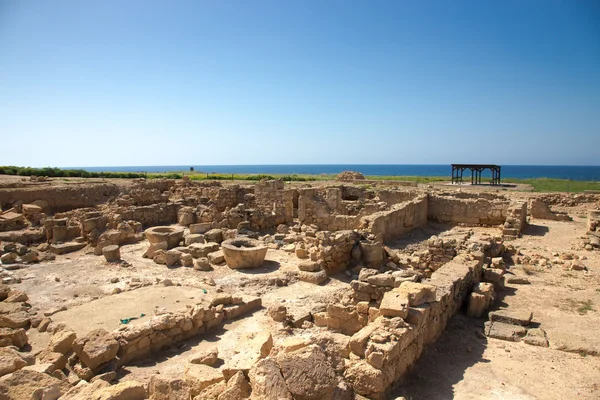 Ruínas antigas no Parque Arqueológico de Paphos, Chipre — Fotografia de Stock