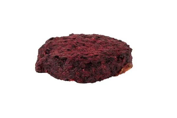 Beet cutlet closeup on a white background. Toned — Stock Photo, Image