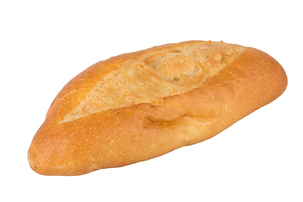 Wheat bun close on a white background — Stock Photo, Image