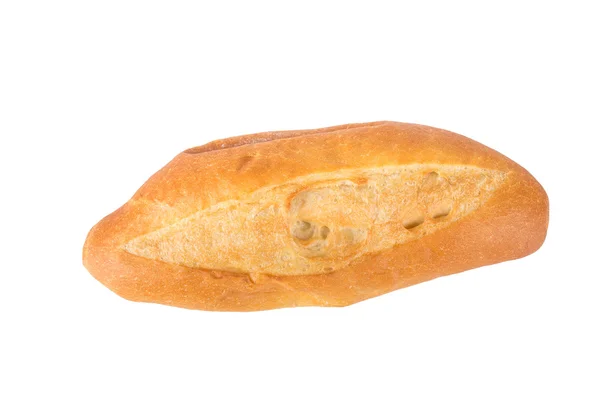 Wheat bun close on a white background — Stock Photo, Image