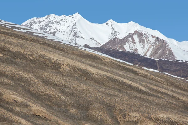 Pamir Dağları bahar mevsimi görüntüleyin. Tacikistan. Seçici foc — Stok fotoğraf