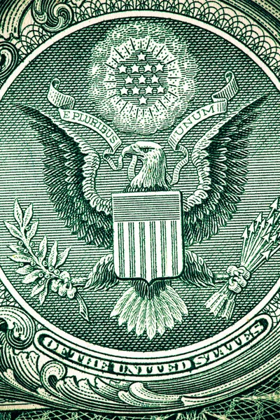Close-up macro detail van dollar geld bankbiljetten. Afgezwakt — Stockfoto