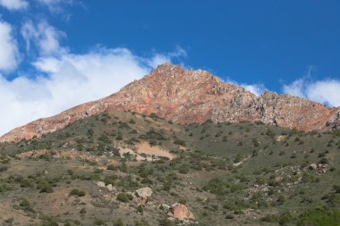 Fan dağlarda kayalık peyzaj. Pamir. Tacikistan, Merkez