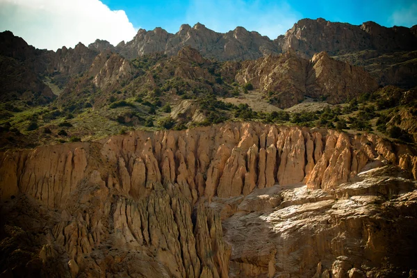 Rocky landscape in the Fan Mountains. Pamir. Tajikistan, Central — Stock Photo, Image