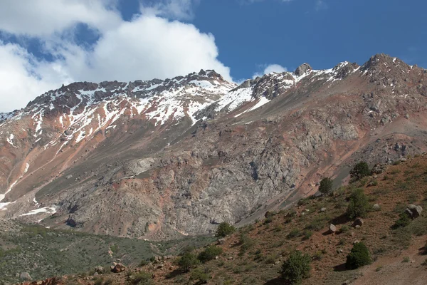 Paisagem rochosa nas montanhas dos fãs. Pamir. Tajiquistão, Central — Fotografia de Stock