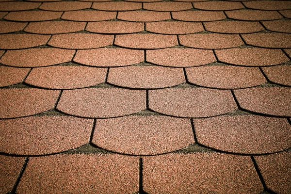 Fragment of tile texture roof for background. Closeup detail. To — Stock Photo, Image