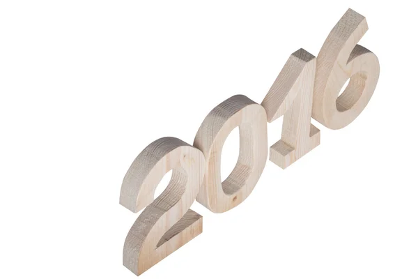 Lehké dřevěné figurky 2016 na pozadí. Dekorativní prvek pro — Stock fotografie