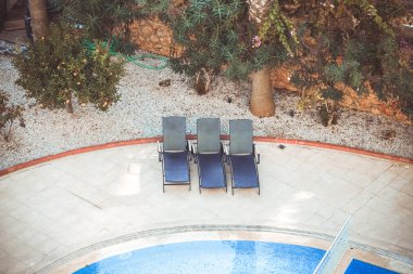 Otel Alanya Türkiye topraklarında parçası. Mavi su içerisinde bir sw