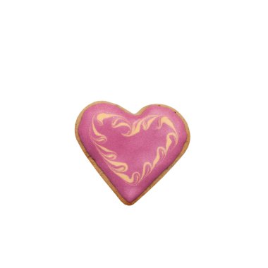 Ev yapımı kurabiye kurabiye üzerinde izole renkli buzlanma ile bir 