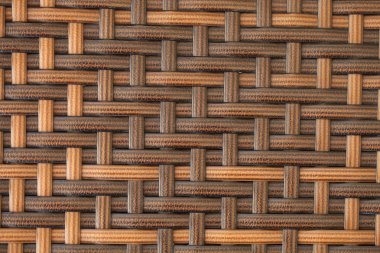 Plastik hasır doku parçası. Tonda