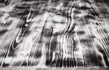 Yeni açık ahşap yanık renkli. Seçici odak. Tonda