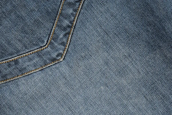 Denim Abstrato Costurado Fundo Com Bolso Azul Jeans Textura Com — Fotografia de Stock