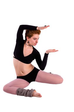 Poz yerdeki Contempopary dansçı