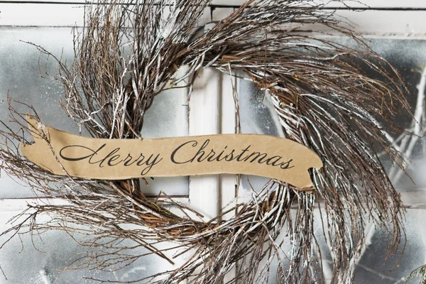 Christmas Wreath wite — Stock Photo, Image